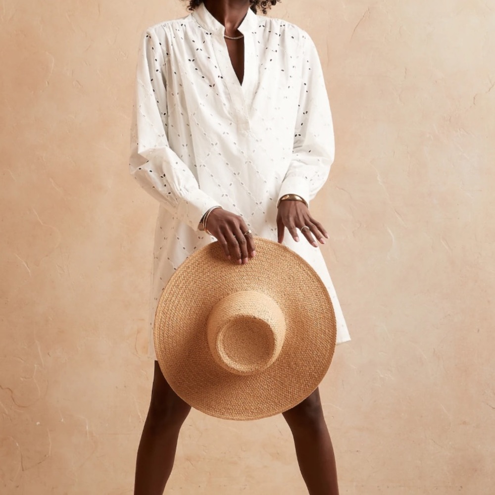 White eyelet dress